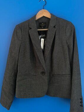 NWT Worthington Women's Size PM Black White Blazer Jacket Long Sleeve New